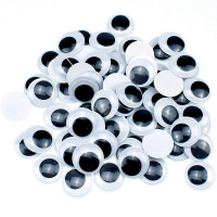 Декоративные элементы глазки подвижные д.20мм, 25шт 5 видов Y4333-16