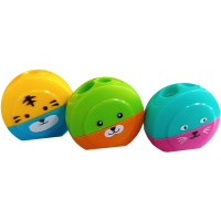 Точилка 2 отв. "Speedy Snail" 45х40х20мм с контейнером, пластик, 3 вида KR971839