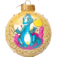 Шар 80мм "Дракон и луна 1" в подарочной упаковке КУ-80-234018/1