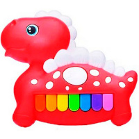 Музыкальная игрушка "Пианино. Динозавр" 12,5х11см 7 клавиш, пластик, красный 11066-24
