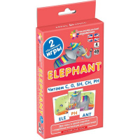 Набор карточек. Слон (Elephant).Читаем C, G, SH, CH, PH. Level 4. 96стр. 978-5-8112-4487-4