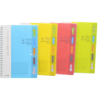 Блокнот А5 80л "Natural" линия, на спирали, с разделителями, 4 вида 28825-65