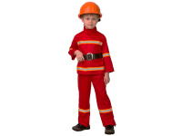 Карн.костюм Пожарный р.32 рост 122см (куртка, брюки, пояс, каска) 5705-32