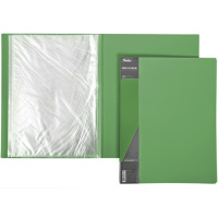 Папка 20 вкладышей "Standard" А4 пластик 0,60мм зеленая 20AV4_00107/038454