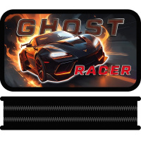Пенал "Ghost racer" 19х10,5х3,5см, прямоугольный, двухстворчатый, ткань ПО-090