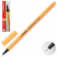 Ручка капиллярная "Stabilo point" 0,4мм неоновая оранжевая 88/054