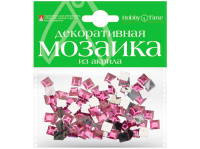 Мозаика декор. 8*8мм 100шт фуксия акрил. 2-334/14