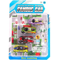 Набор машин "Famous car" пластик, 4 машинки, с аксессуарами 34 х 23см 1486293/TN-10186686-3/1988572