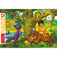 Пазлы 12 эл. "Маугли" 20х30см в рамке 12ПЗ4_18709/057447
