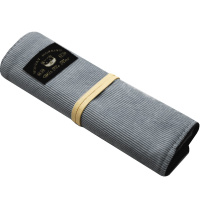 Пенал-скрутка 27,5х20см "Monday morning" на веревке, серый, вельвет BB2425