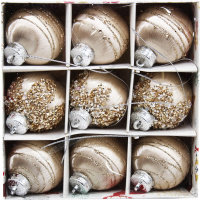 Набор шаров 60мм 9шт бронзовый Y9921-24