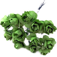 Цветок декоративный Роза 2см зеленый 12шт/уп. Y3919-16