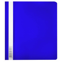 Папка-скоросшиватель Люкс А5 с прозрачным верхом синяя PSL20A5BLUE