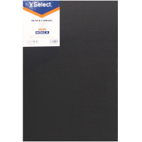 Холст на подрамнике 20х30см 280г/м2, 100% хлопок, среднее зерно, черный VS195613