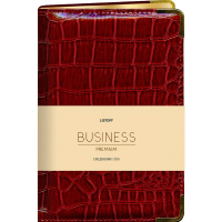 Ежедневник 2026 А5 "Grand croco" 352стр. бордовый, золотой срез, искус.кожа с поролоном ЕКП52617601