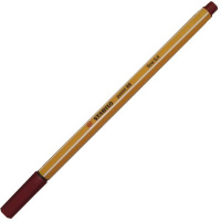 Ручка капиллярная "Stabilo point" 0,4мм темно-красная 88/50