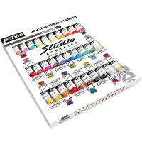 Краски акриловые 30 цветов "Studio Acrylics" 20мл в тубе с кисточкой, картонная упаковка 833431