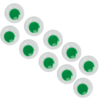 Декоративные элементы глазки подвижные д.7мм, 10шт зеленые Y4331-16