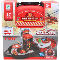 Парковка многоуровневая "Пожарная" 37 деталей, в чемодане 30х28х11см пластик 2087850