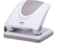 Дырокол "Pro" 20л 2-отв, d-6мм, металл серый/кофейный E0125