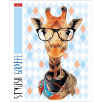 Тетрадь А5 48л клетка "Stylish animals" на скобе тиснение 5 дизайнов 48Т5тВ1/086323