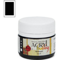 Краска акриловая 20мл "Акрил-Хобби" черная 0303081