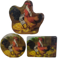 Магнит акриловый Петух 6см 6 видов Y3665-16