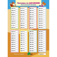 Игра обучающая "Многоразовый тренажер. Пиши и стирай. Умножение и деление" 20,5х28,5см 083910