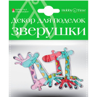 Декор. из дерева "Зверушки" крашеные №3 6видов 2-363/03