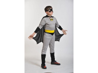 Карн. костюм Человек-летучая мышь р.30-32, рост 116-128, 6-7 лет (куртка с мускулами, брюки, маска,