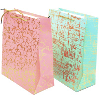 Пакет подарочный "Узоры" 26х32х12см 4 цвета 3058 L