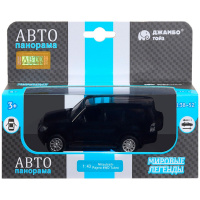Машина "Mitsubishi Pajero 4WD" черная, инерционная, металл 17,5см (свет, звук, откр.двери) JB1251429