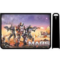 Папка д/труда А4 "Mars" 325х230х100мм на молнии сверху, 2 отделения с вкладышем, пластик ПТР-22