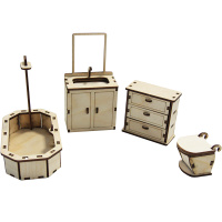 Набор мебели "Ванная" 4 предмета фанера 3мм