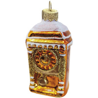 Ёлочное украшение "Часы-тумба большиие" h-12см в подарочной упаковке ФУ4-2223