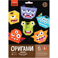 Набор для творчества "Оригами. Монстрики" (цветная бумага 6шт. 14х14см, черно-белая 6шт.) 05040
