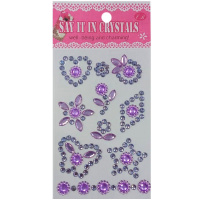 Наклейки Стразы блист.13*6,5см, 6видов,  Y2119-14