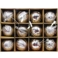 Набор шаров 60мм 12шт серебро Y9969-24