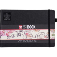 Скетчбук 21х15см 80л 140г/м2 кремовая бумага, твердая обложка "Sakura" 94140004