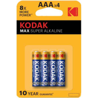 Батарейка Kodak Max Super Alkaline LR03-4BL 1шт 30952812 Батарейка Kodak Max Super Alkaline LR03-4BL 1шт 30952812