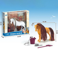 Лошадь 14см с аксессуарами, пластик 2301916/611A