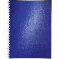 Тетрадь А4 96л клетка синий бумвинил металлик на спирали 96Т4бвВ1гр/077200