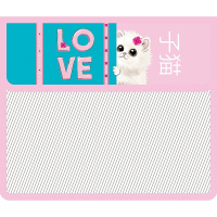 Папка на липучке А5 230х190х50мм "Fluffy" 2 отделения, с клапаном, пластик ПМ-А5-36