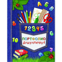 Папка-портфолио дошкольника А4 "Скоро в школу-джинс" 20файлов/15цветных вкладышей 7БЦ 39428 Папка-портфолио дошкольника А4 "Скоро в школу-джинс" 20файлов/15цветных вкладышей 7БЦ 39428
