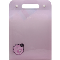 Портфель А4 13 отделений на 2-х кнопках пластик полипропилен розовая PM323