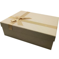 Коробка подарочная с бантом "Бежевая" 29х21х9,5см, картон 11488-24