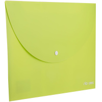 Папка-конверт на кнопке А4 0,18мм с расширением, салатовая E38131 Папка-конверт на кнопке А4 0,18мм с расширением, салатовая E38131