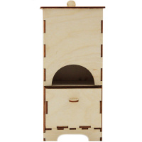 Заготовка для декорирования "Комод для чая одинарный" 9,5х9х22см, фанера 3мм (кол-во деталей- 19шт.)