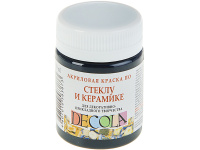 Краска акриловая по стеклу и керамике 50мл черная 4028810