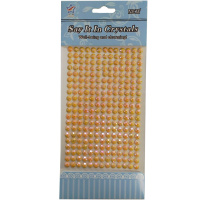 Наклейки Стразы d=6мм перл. 24*12*0,5см Y4149-16